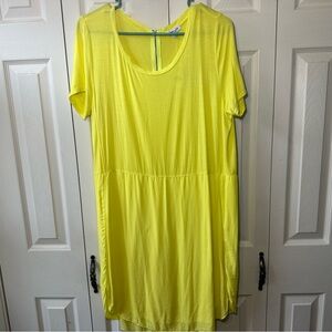Splendid Viole Shift Dress Short Sleeve Tennis Yellow Womens Size XL